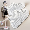 Damen Sportliche Plateau-Sneakers mit funkelnden Akzenten und trendigem Design R&B