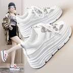 Damen Sportliche Plateau-Sneakers mit funkelnden Akzenten und trendigem Design R&B