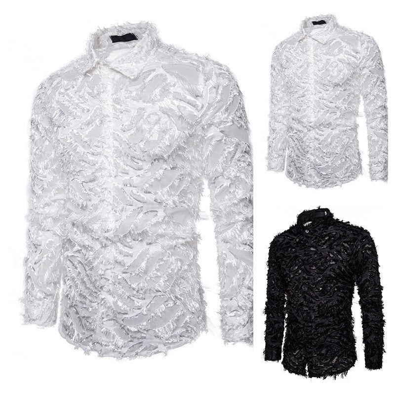 Herren Modisches Hemd mit strukturiertem Design R&B