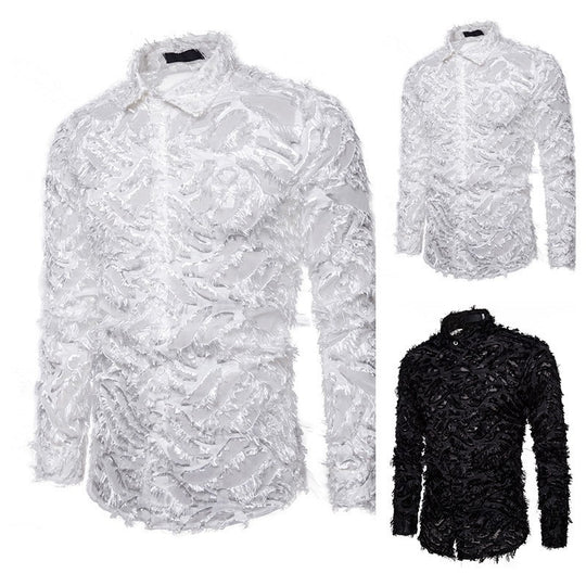 Herren Modisches Hemd mit strukturiertem Design R&B