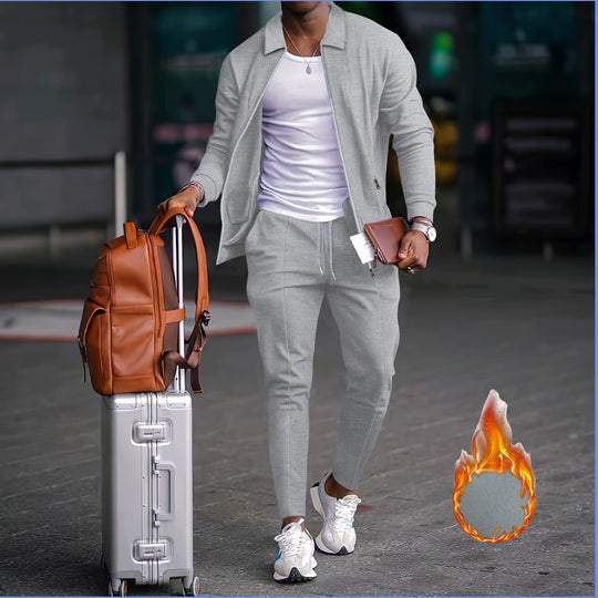 Herren modische Reisedaunenjacke mit funktionalen Taschen und elastischem Bund R&B