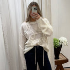 Damen Strickpullover mit floralem Garnmuster R&B