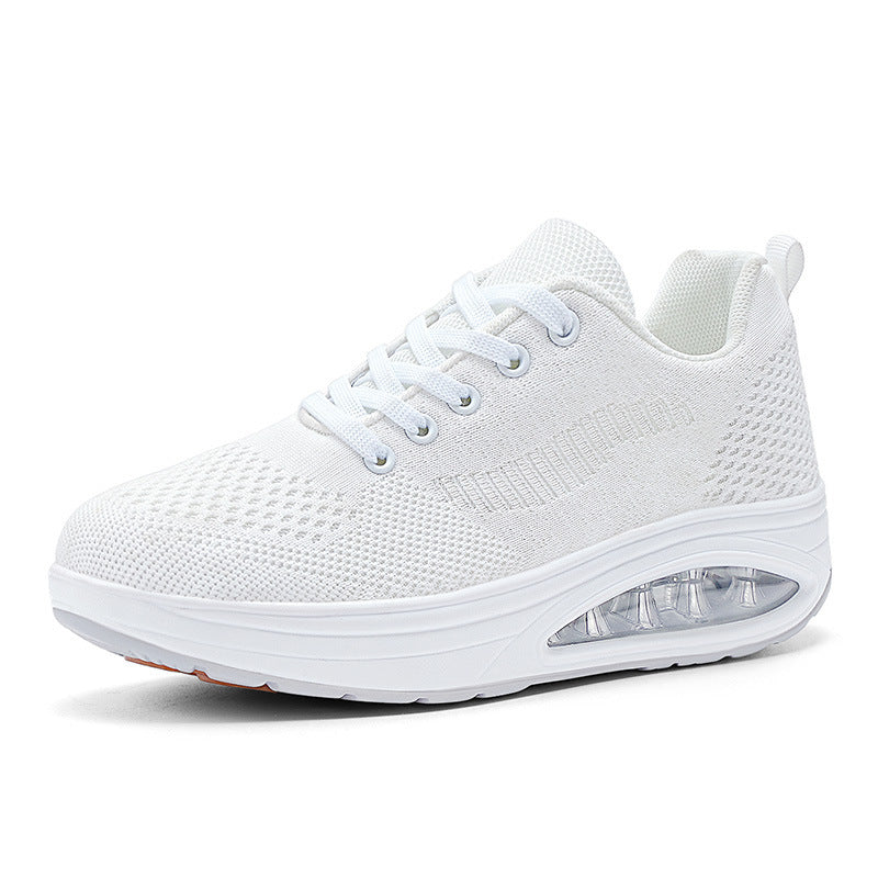 Damen nan atmungsaktiver Plateau-Walking-Sneaker mit sichtbarer Luftkammer und orthopädischer Komfortsohle R&B
