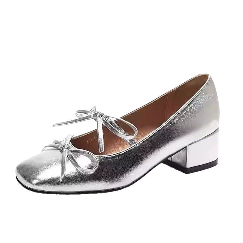 Damen elegante Ballerinas mit Schleifenverzierung R&B