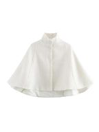 Damen elegante Umhangjacke aus strukturiertem GewR&Be R&B