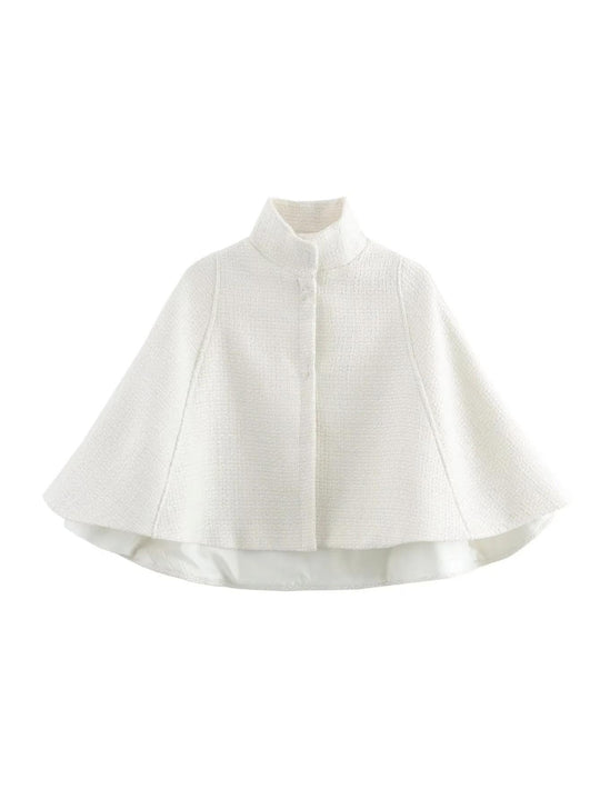 Damen elegante Umhangjacke aus strukturiertem Gewebe R&B