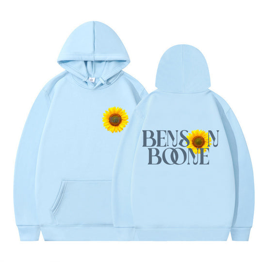 Damen Kapuzenpullover mit einzigartigem Sonnenblumenmotiv und bequemer Passform R&B