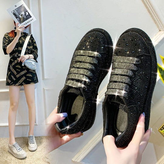 Damen Strass Verzierter Sneaker R&B