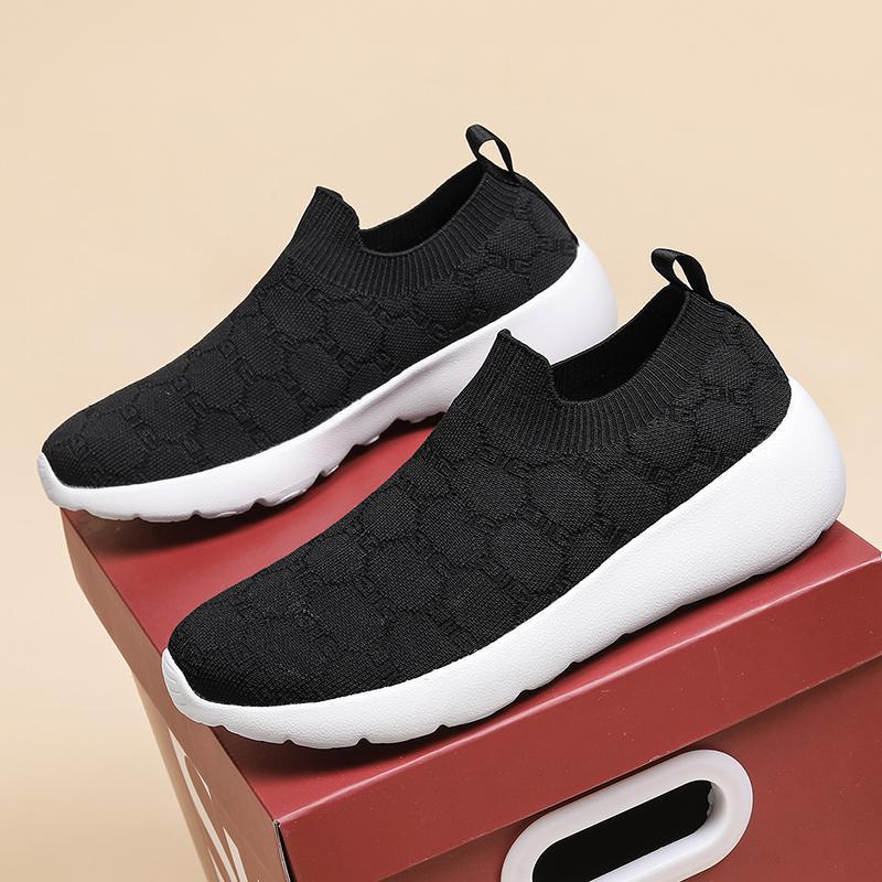 Damen Bequeme Strick-Sneaker mit elastischem Kragen R&B