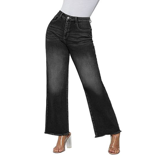 Damen Weite Beine Denim-Hose R&B