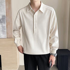 Herren Poloshirt mit modernem Kragen und Knopfleiste