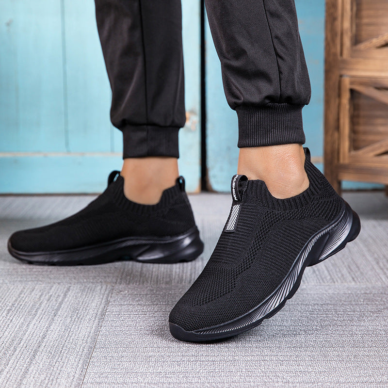 Damen Atmungsaktive Strick-Sneaker mit elastischem Einstieg