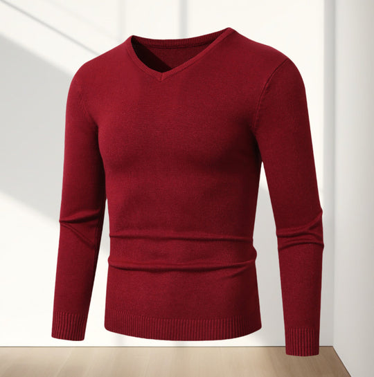 Herren eleganter V-Ausschnitt Pullover R&B