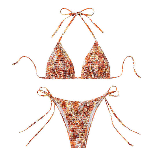 Damen Triangel-Bikini mit verspieltem Blumenmuster R&B