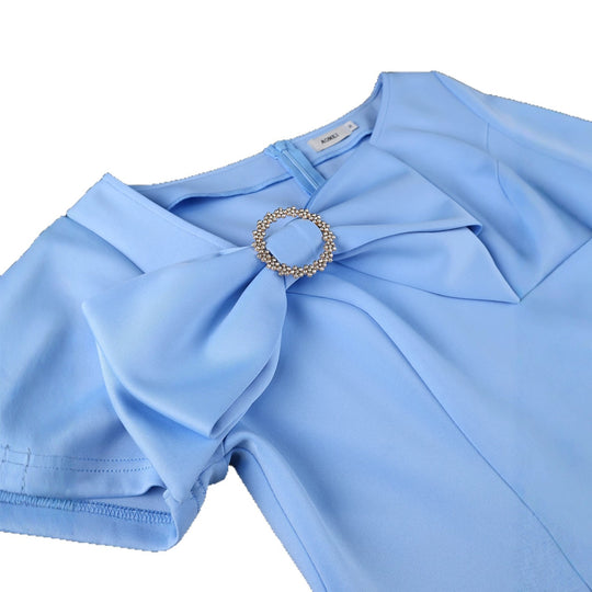 Damen Etuikleid mit eleganter Schleife R&B