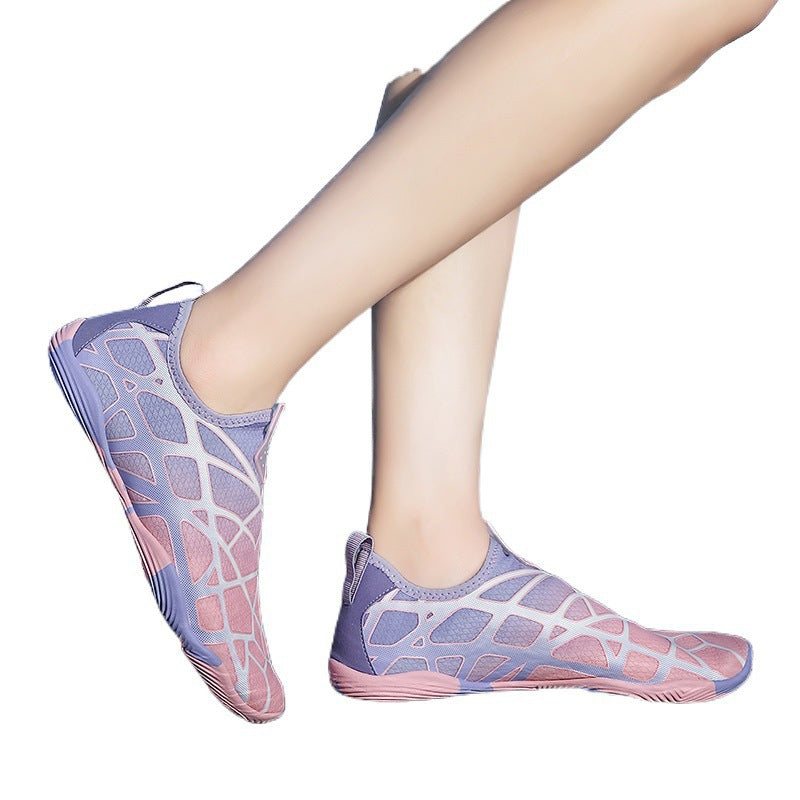 Damen Aqua-Schuhe mit rutschfester Sohle und elastischem Schnellschnürsystem