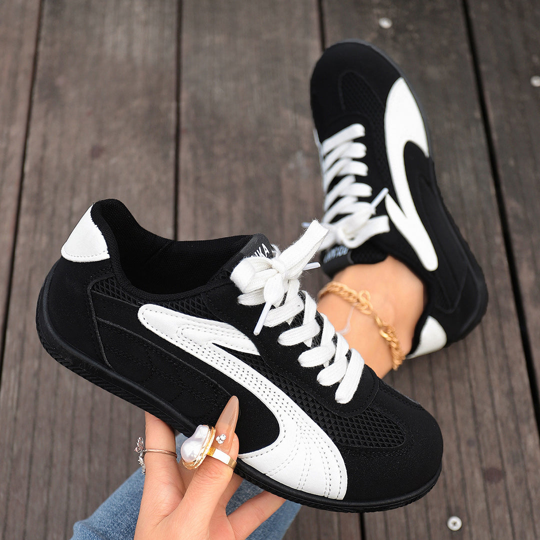 Damen Sportliche Sneaker mit atmungsaktivem Mesh-Material und rutschfester Sohle R&B