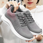Damen Sportliche Sneakers mit atmungsaktivem Mesh-Obermaterial und dämpfender Sohle R&B
