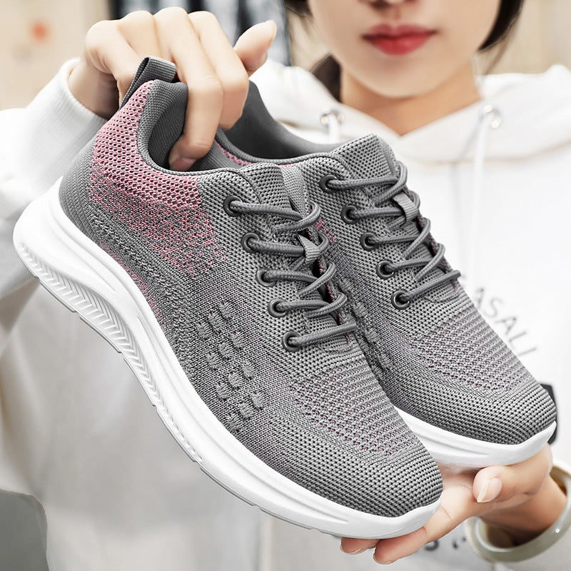 Damen Sportliche Sneakers mit atmungsaktivem Mesh-Obermaterial und dämpfender Sohle R&B