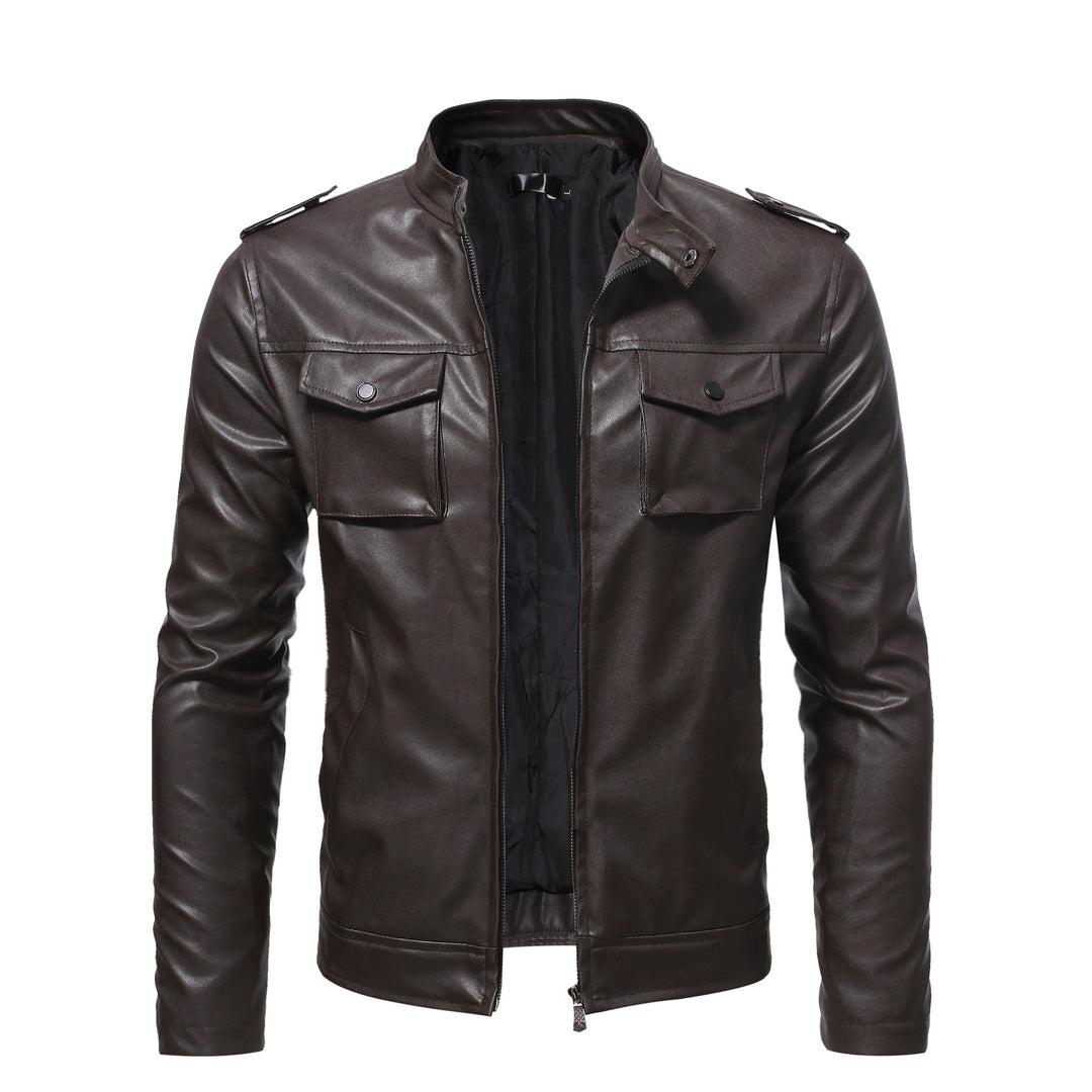 Herren Bikerjacke mit Schulterklappen