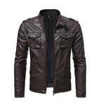 Herren Bikerjacke mit Schulterklappen