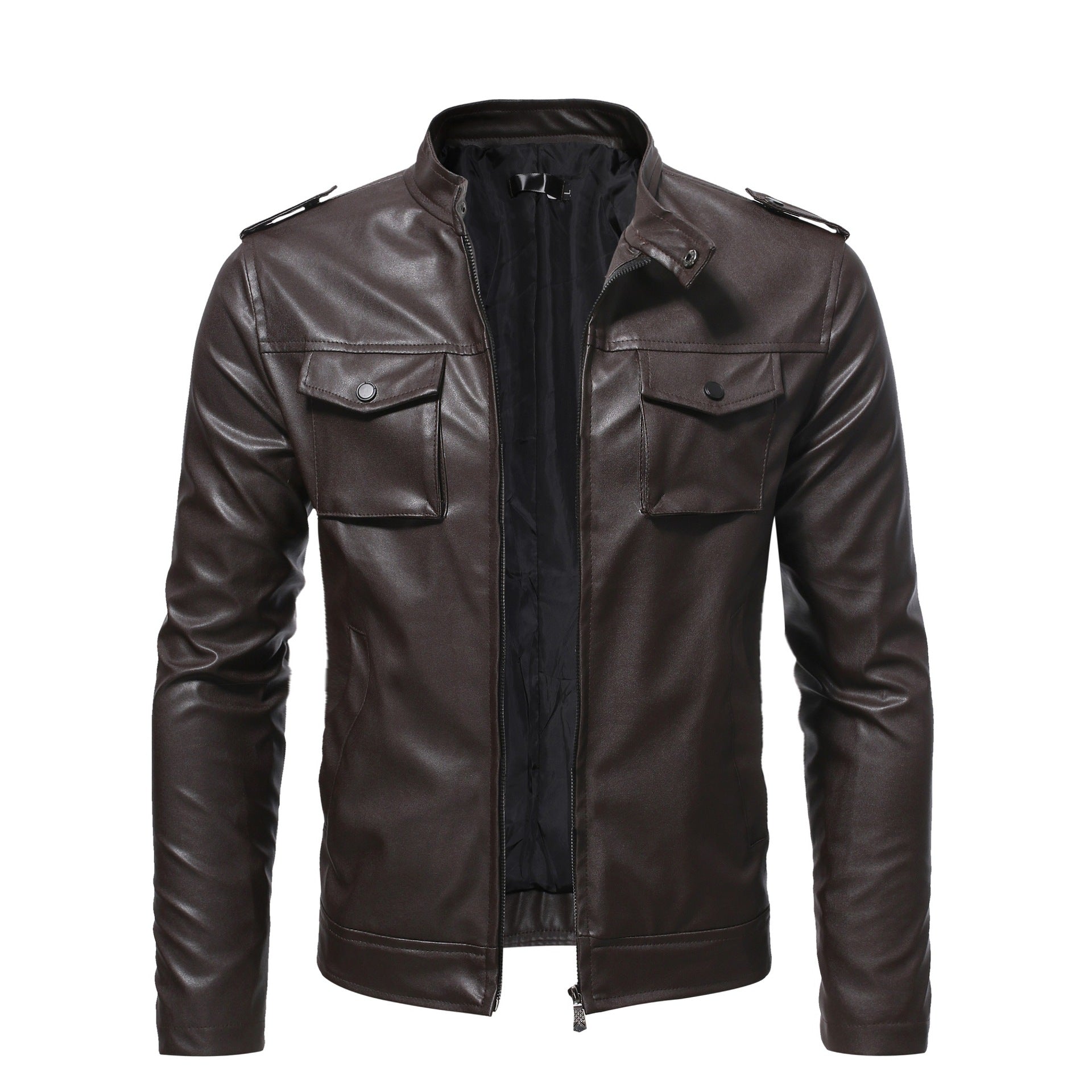Herren Bikerjacke mit Schulterklappen