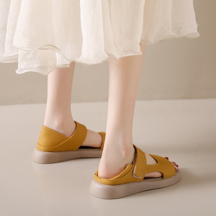 Damen Komfortable Klett-Sandalen