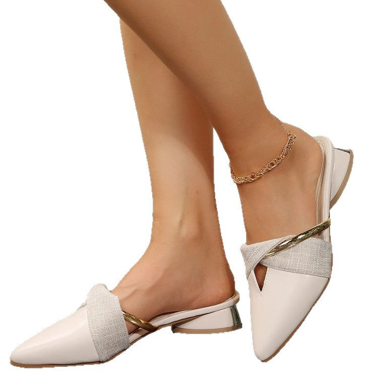 Damen elegante Slingback-Ballerinas mit modischem Riemendesign R&B