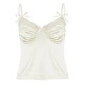 Damen Satin-Camisole mit Spitze und verspielten Schleifen R&B