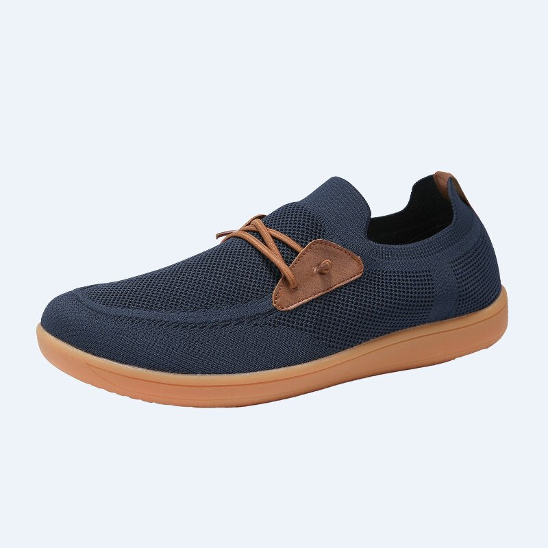 Herren nan atmungsaktiver Strick-Schlupfsneaker mit elastischem Einstieg und dämpfender Leichtsohle R&B