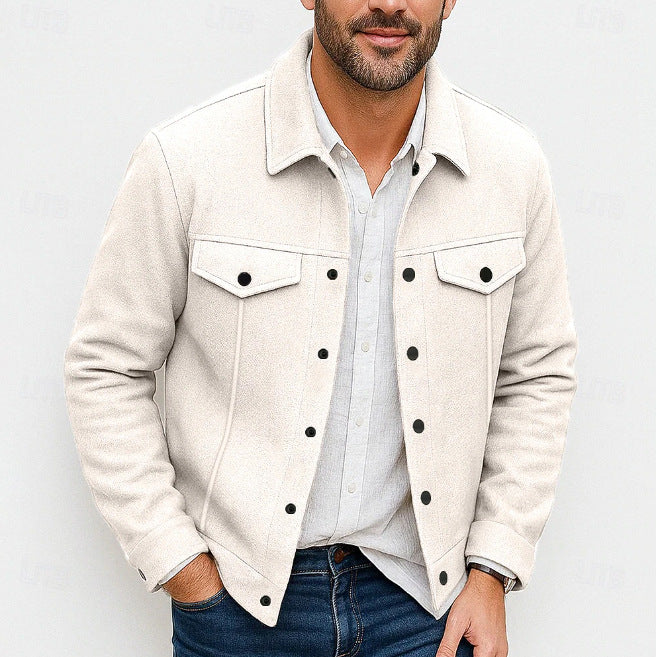 Herren stylische Utility-Jacke mit gepolsterten Taschen R&B