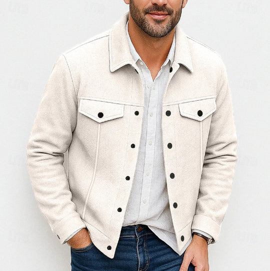 Herren stylische Utility-Jacke mit gepolsterten Taschen R&B