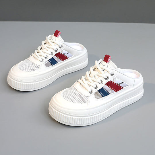 Damen Atmungsaktive Slip-On Sneakers mit flexiblem Gummiboden und modischem Mesh-Obermaterial R&B