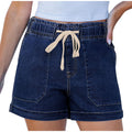 Damen bequeme Denim-Shorts mit Gummizug und praktischen Taschen