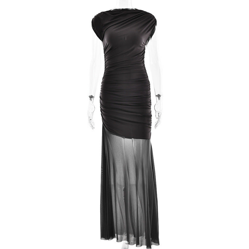 Damen Elegantes Abendkleid mit figurformenden Rüschen R&B