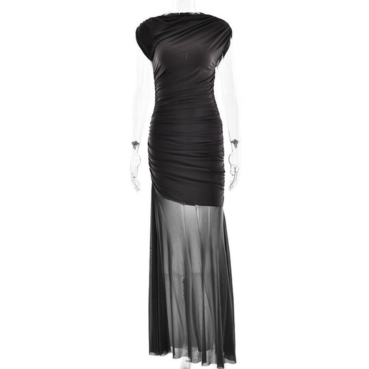 Damen Elegantes Abendkleid mit figurformenden Rüschen R&B