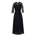 Damen Elegantes Maxikleid mit spitzen Ärmeln und feiner Chiffon-Optik R&B