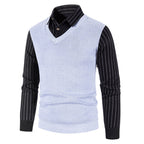 Herren eleganter V-Ausschnitt Pullover R&B