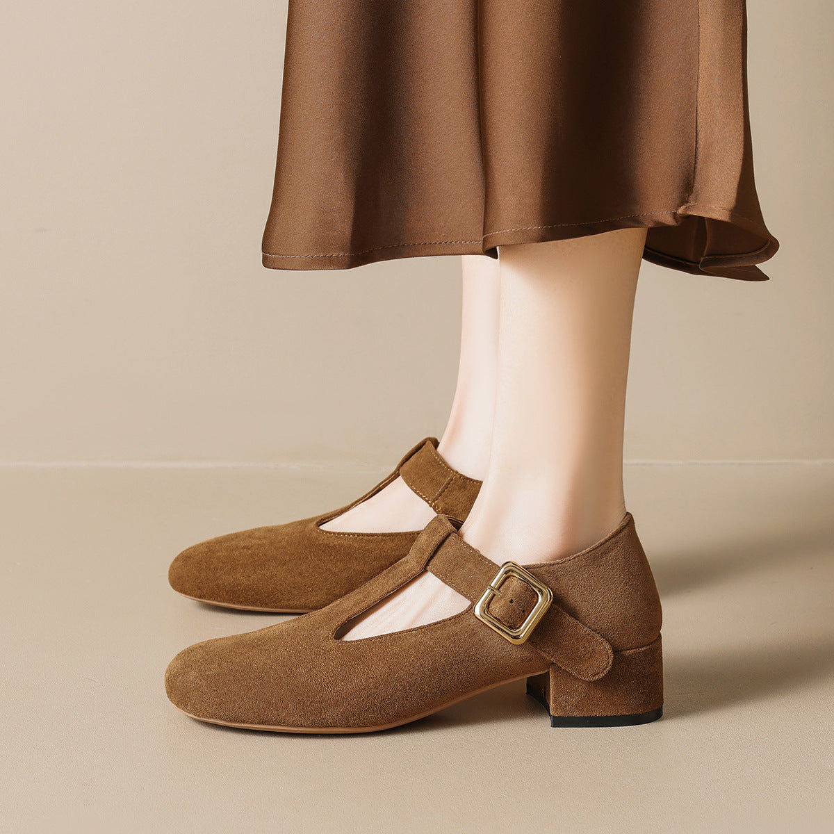 Damen modische Ballerinas mit eleganter Schnallenapplikation