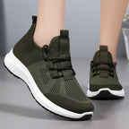 Damen Leichte und atmungsaktive Lauf-Sneaker mit elastischem Schnürsystem