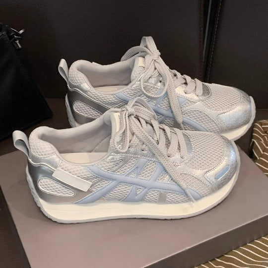 Damen Sportliche Sneaker mit atmungsaktiver Mesh-Oberfläche und stabilisierender Sohle R&B