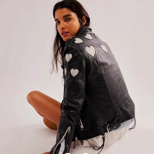 Damen jacke mit Herz-Applikationen R&B