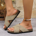Damen Komfortable Zehentrenner-Sandalen mit geflochtenem Riemen und ergonomischem Fußbett R&B