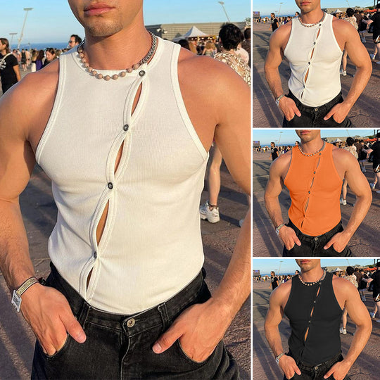 Damen sportliches ärmelloses Tanktop mit innovativem Schnürdesign R&B