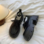 Damen Elegante und bequeme Schnürschuhe mit dickem Plateau und Innenfutter R&B