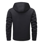 Herren gefütterte Kapuzenjacke im sportlichen Design mit praktischen Taschen R&B