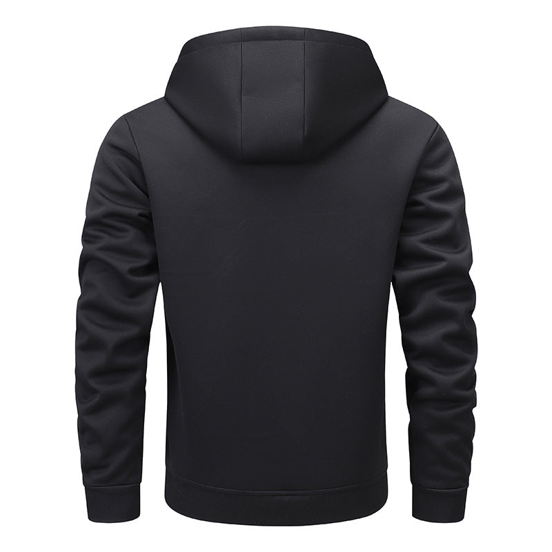 Herren gefütterte Kapuzenjacke im sportlichen Design mit praktischen Taschen R&B
