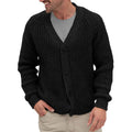 Herren modische Strickjacke mit tiefem V-Ausschnitt und strukturierter Oberfläche R&B