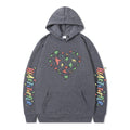 Damen Kapuzenpullover mit kreativem Herz- und Blattmotiv