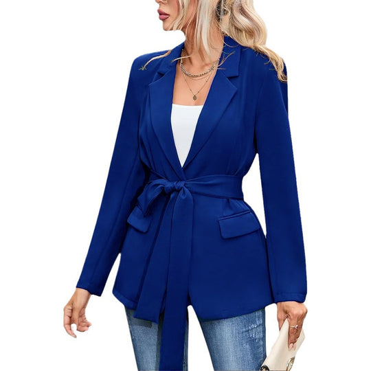 Damen eleganter Blazer mit Gürtel R&B